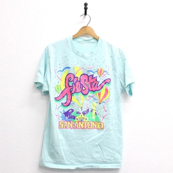 Vintage San Antonio Fiesta T Shirt Medium - Picture 1 of 7